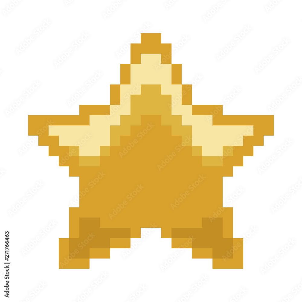 Fototapeta premium Pixel star on white background