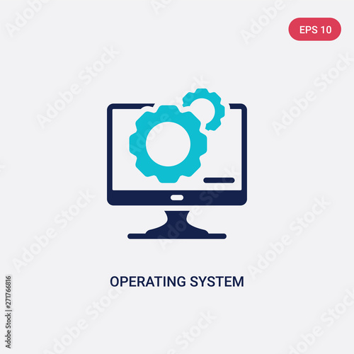 two color operating system vector icon from electronic devices concept. isolated blue operating system vector sign symbol can be use for web, mobile and logo. eps 10