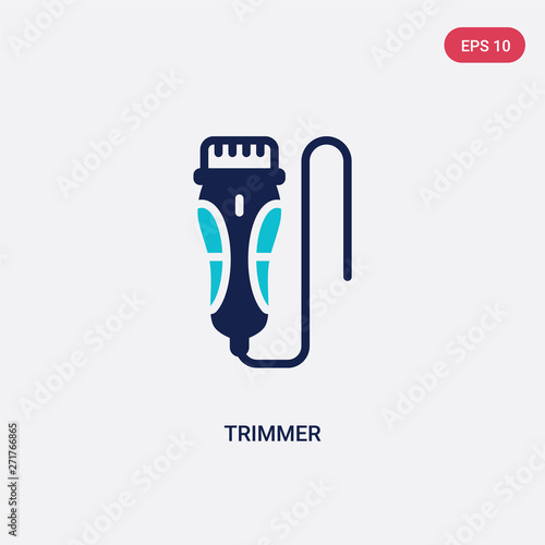 two color trimmer vector icon from electronic devices concept. isolated blue trimmer vector sign symbol can be use for web, mobile and logo. eps 10
