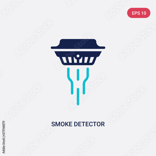 two color smoke detector vector icon from electronic devices concept. isolated blue smoke detector vector sign symbol can be use for web, mobile and logo. eps 10