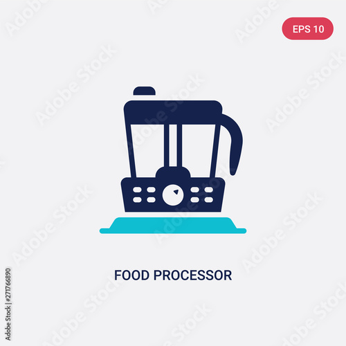 two color food processor vector icon from electronic devices concept. isolated blue food processor vector sign symbol can be use for web, mobile and logo. eps 10