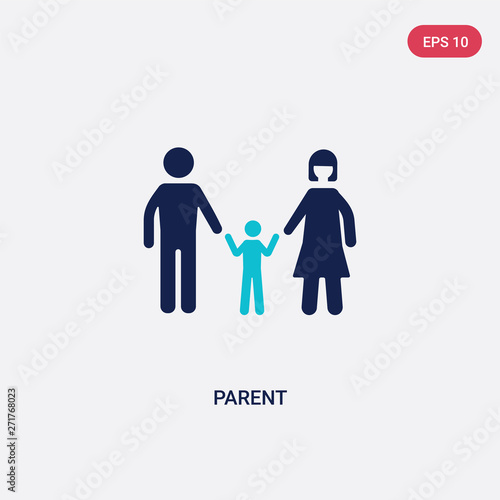 two color parent vector icon from family relations concept. isolated blue parent vector sign symbol can be use for web  mobile and logo. eps 10