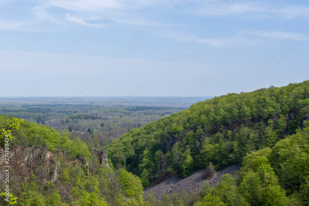 Fototapeta premium view of mountains and sea