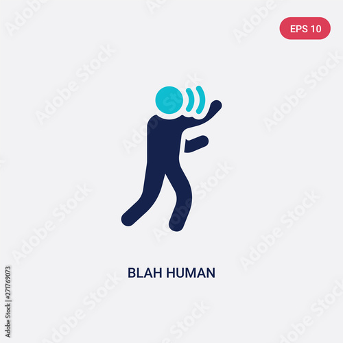 two color blah human vector icon from feelings concept. isolated blue blah human vector sign symbol can be use for web, mobile and logo. eps 10