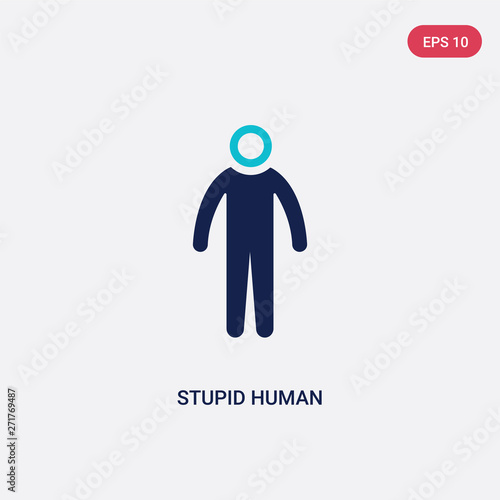 two color stupid human vector icon from feelings concept. isolated blue stupid human vector sign symbol can be use for web, mobile and logo. eps 10