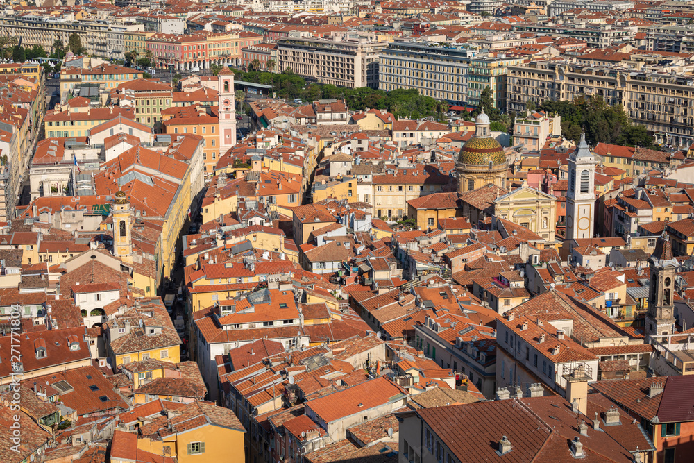 View of Old Town in Nice. Cote d'Azur France. France.