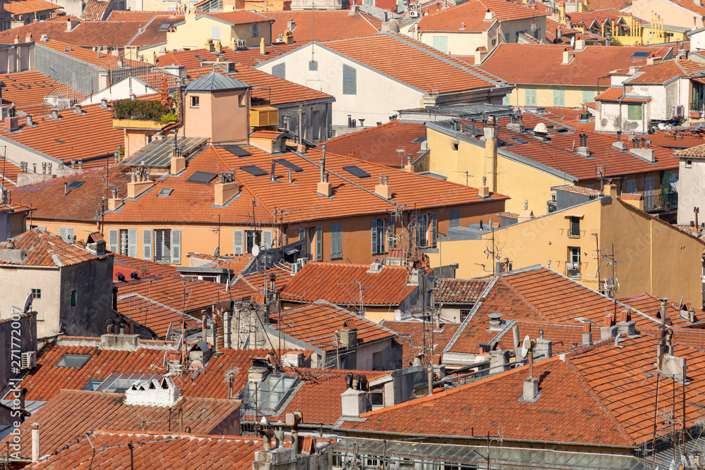 View of Old Town in Nice. Cote d'Azur France. France. View of Old Town in Nice. Cote d'Azur France. France.