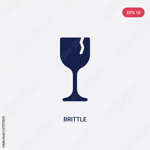 two color brittle vector icon from food and restaurant concept. isolated blue brittle vector sign symbol can be use for web, mobile and logo. eps 10