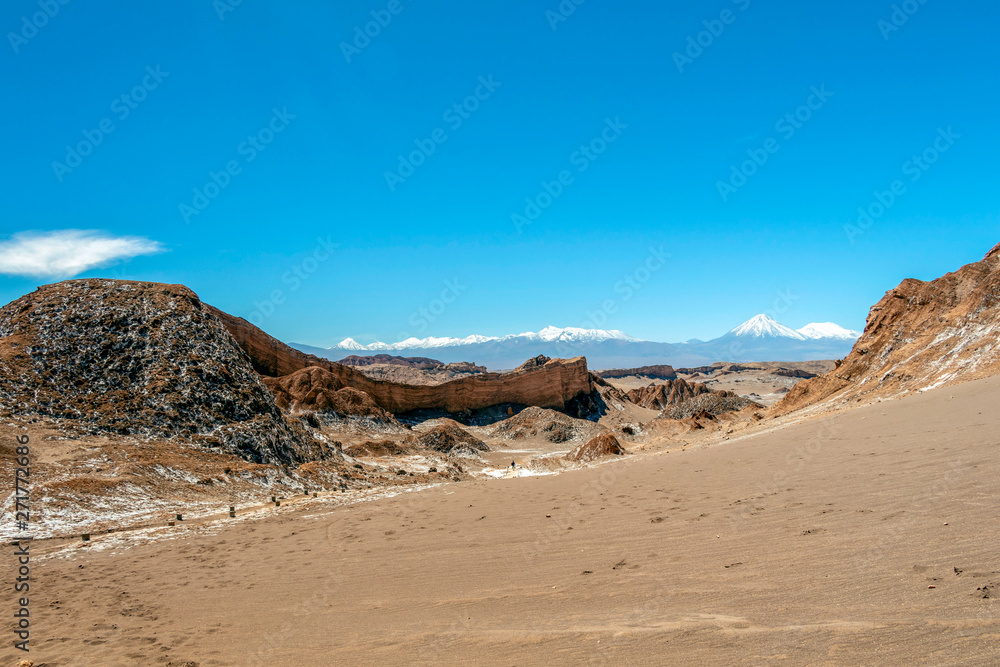 Sand dunes in Moon Valley (Valle de la Luna), Atacama Desert, Chile