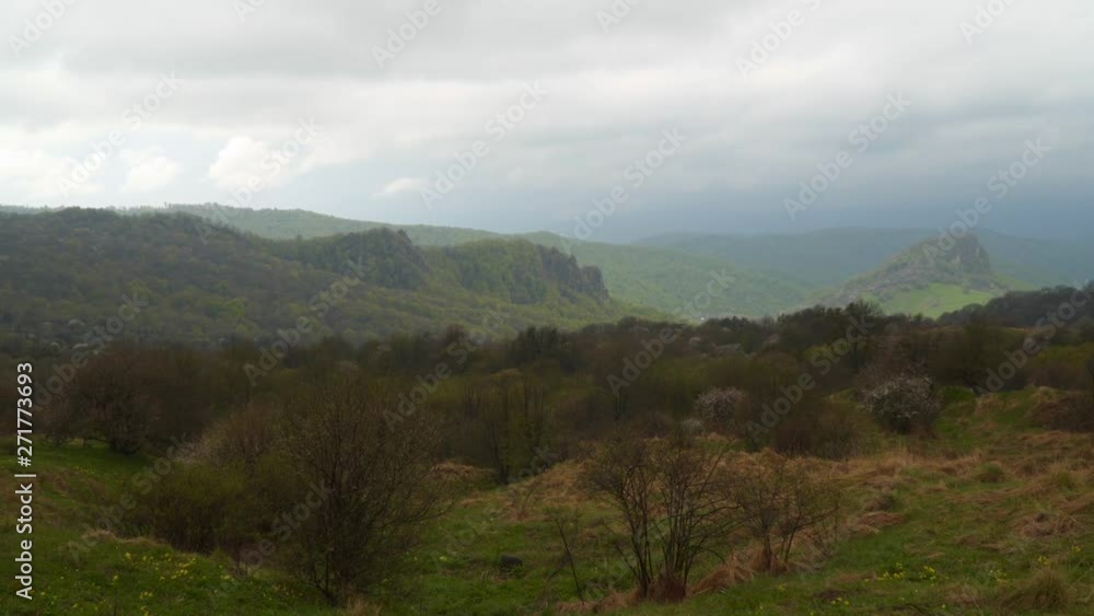 Cloudy weather in the mountains. Caucasus Mountains. Cloudy weather in the mountains. Caucasus Mountains.