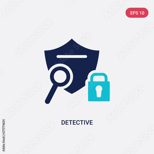 two color detective vector icon from gdpr concept. isolated blue detective vector sign symbol can be use for web, mobile and logo. eps 10