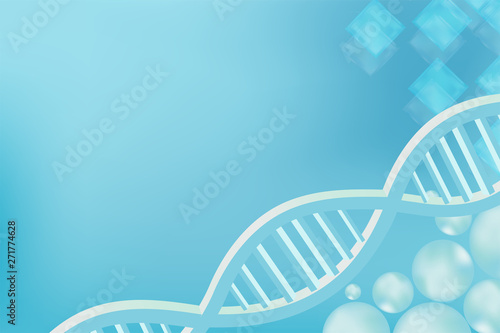 blue DNA background with copy space.