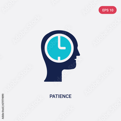 two color patience vector icon from general concept. isolated blue patience vector sign symbol can be use for web  mobile and logo. eps 10