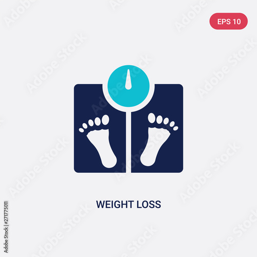 two color weight loss vector icon from general concept. isolated blue weight loss vector sign symbol can be use for web, mobile and logo. eps 10