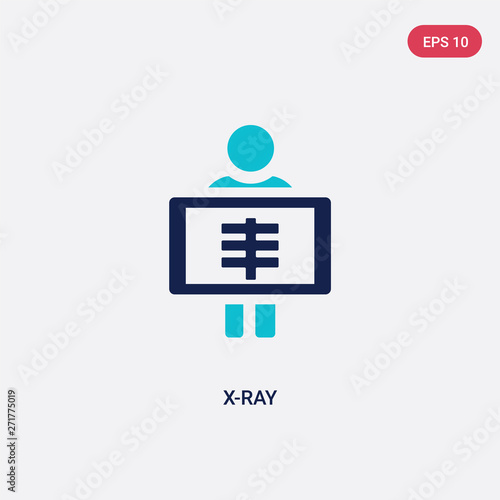 two color x-ray vector icon from general concept. isolated blue x-ray vector sign symbol can be use for web, mobile and logo. eps 10