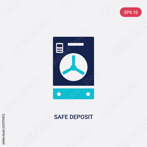 two color safe deposit vector icon from general concept. isolated blue safe deposit vector sign symbol can be use for web, mobile and logo. eps 10