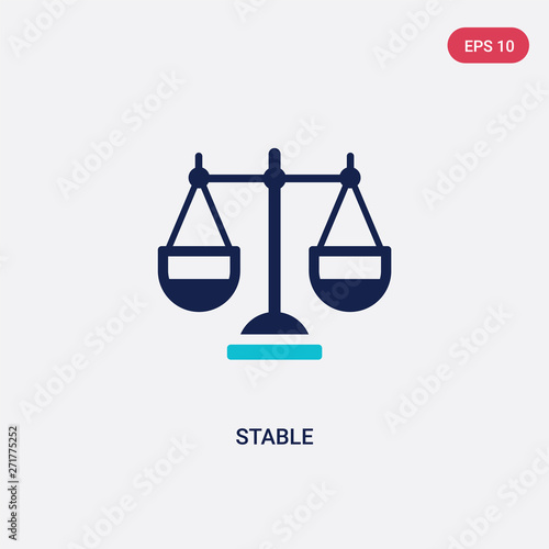 two color stable vector icon from general concept. isolated blue stable vector sign symbol can be use for web, mobile and logo. eps 10