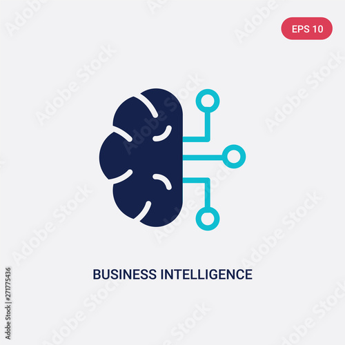 two color business intelligence vector icon from general-1 concept. isolated blue business intelligence vector sign symbol can be use for web, mobile and logo. eps 10