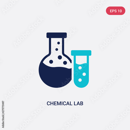 two color chemical lab vector icon from general-1 concept. isolated blue chemical lab vector sign symbol can be use for web, mobile and logo. eps 10