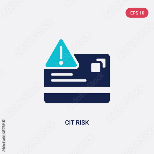 two color cit risk vector icon from general-1 concept. isolated blue cit risk vector sign symbol can be use for web, mobile and logo. eps 10