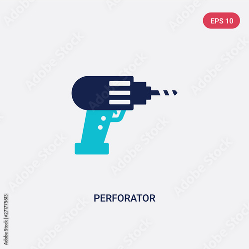 two color perforator vector icon from general concept. isolated blue perforator vector sign symbol can be use for web, mobile and logo. eps 10