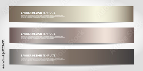 Vector banners with abstract background. Bronze Website headers