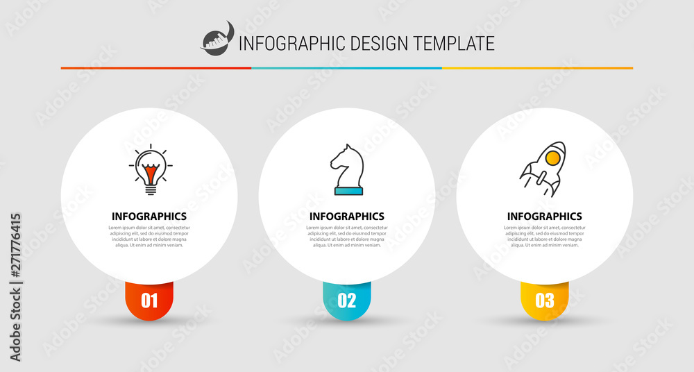 Infographic design template. Creative concept with 3 steps Infographic design template. Creative concept with 3 steps
