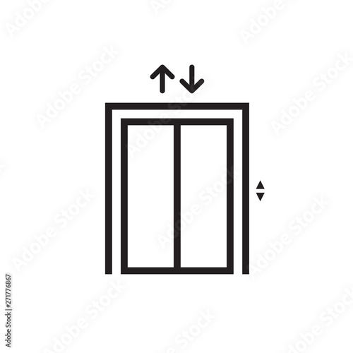Lift vector icon on white. Vector