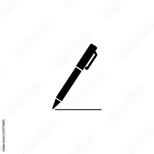 Pen sign icon on white, vector