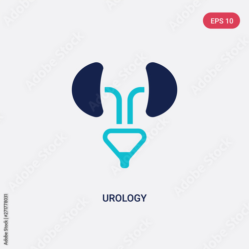 two color urology vector icon from health and medical concept. isolated blue urology vector sign symbol can be use for web, mobile and logo. eps 10