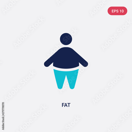 two color fat vector icon from health concept. isolated blue fat vector sign symbol can be use for web, mobile and logo. eps 10