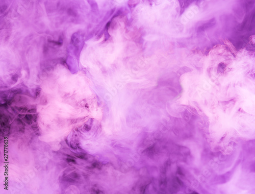 fusion of purple smoke in motion isolated on black background