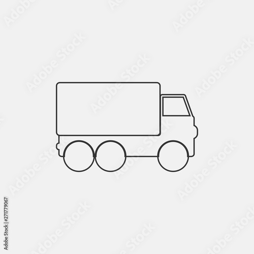 Fototapeta Truck vector icon illustration sign