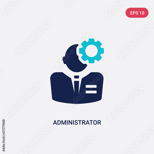Valokuva two color administrator vector icon from human resources concept