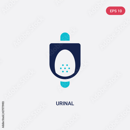 two color urinal vector icon from hygiene concept. isolated blue urinal vector sign symbol can be use for web, mobile and logo. eps 10