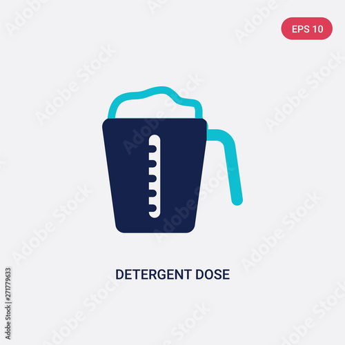 two color detergent dose vector icon from hygiene concept. isolated blue detergent dose vector sign symbol can be use for web, mobile and logo. eps 10