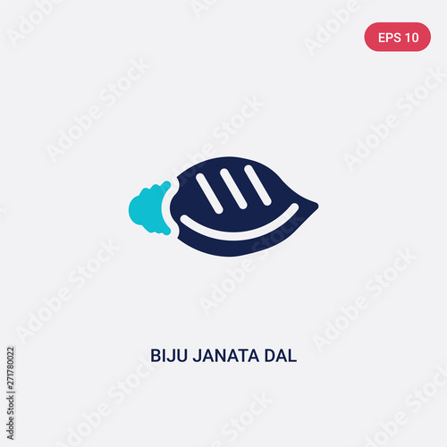 two color biju janata dal vector icon from india concept. isolated blue biju janata dal vector sign symbol can be use for web, mobile and logo. eps 10