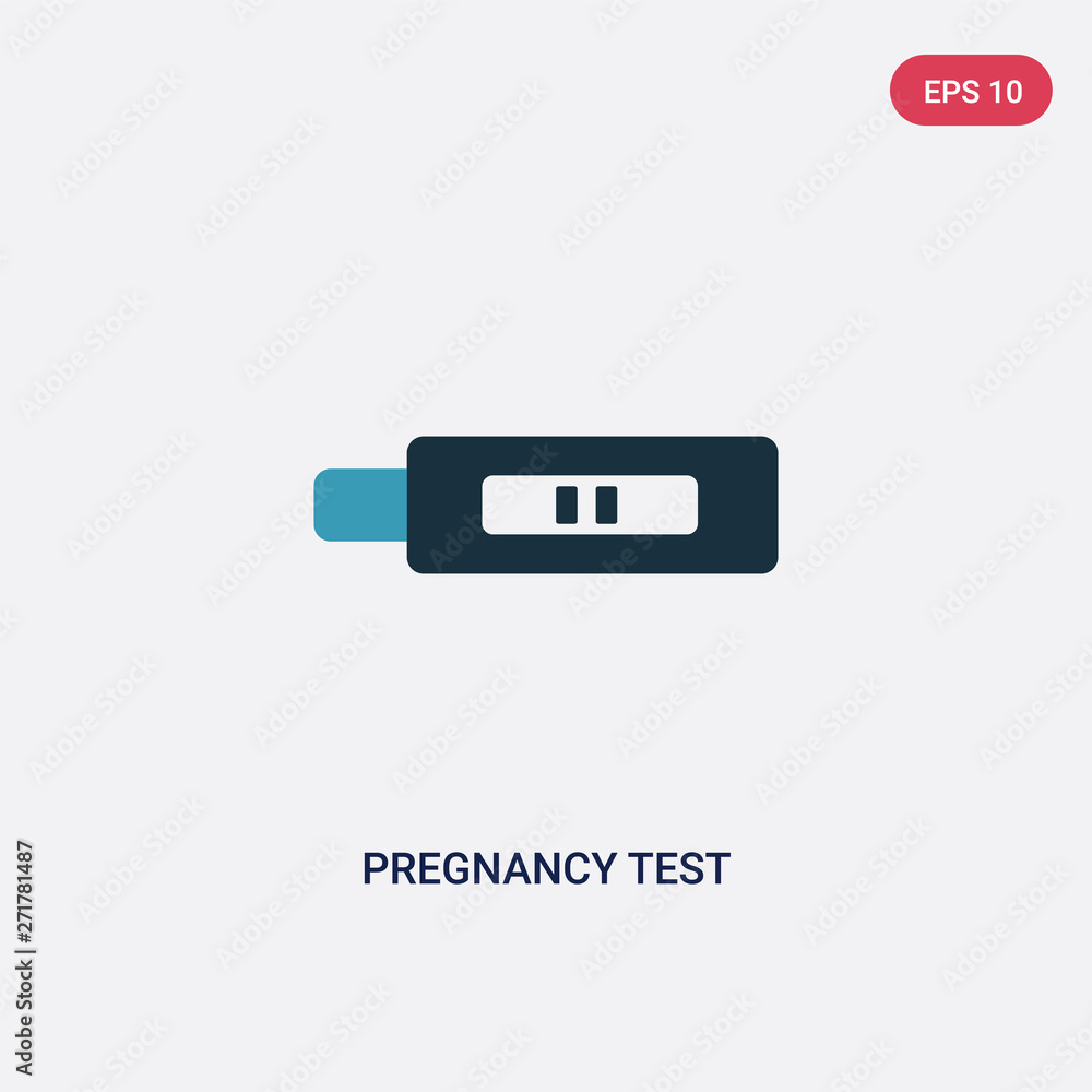 Fototapeta premium two color pregnancy test vector icon from kid and baby concept. isolated blue pregnancy test vector sign symbol can be use for web, mobile and logo. eps 10