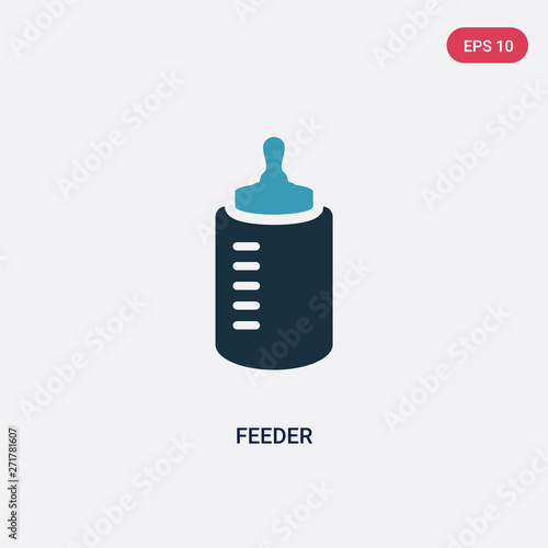 two color feeder vector icon from kid and baby concept. isolated blue feeder vector sign symbol can be use for web, mobile and logo. eps 10