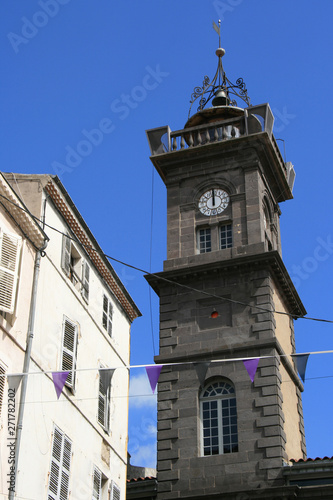 clock tower in issoire (france) photo