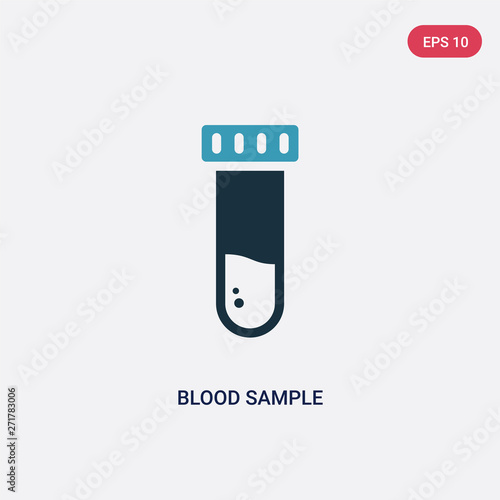 two color blood sample vector icon from medical concept. isolated blue blood sample vector sign symbol can be use for web, mobile and logo. eps 10