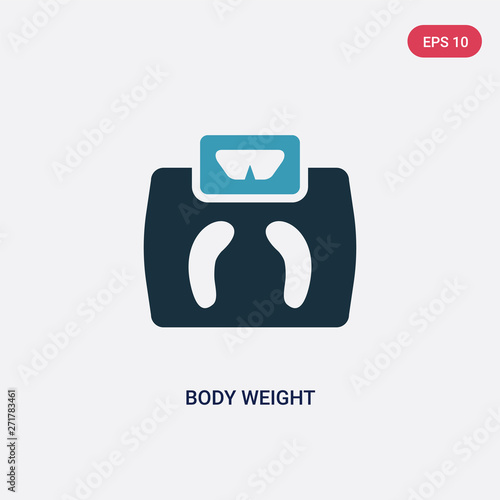 two color body weight vector icon from miscellaneous concept. isolated blue body weight vector sign symbol can be use for web, mobile and logo. eps 10