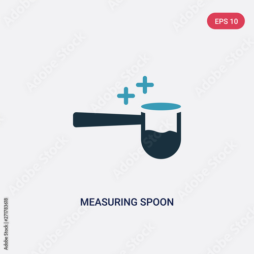 two color measuring spoon vector icon from miscellaneous concept. isolated blue measuring spoon vector sign symbol can be use for web, mobile and logo. eps 10