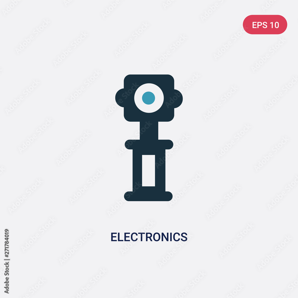 two color electronics vector icon from museum concept. isolated blue electronics vector sign symbol can be use for web, mobile and logo. eps 10