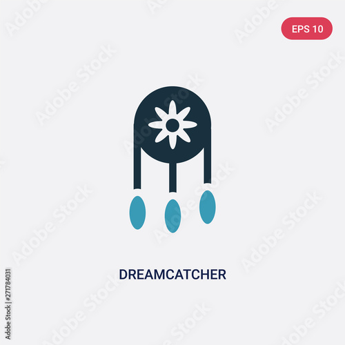 two color dreamcatcher vector icon from museum concept. isolated blue dreamcatcher vector sign symbol can be use for web, mobile and logo. eps 10
