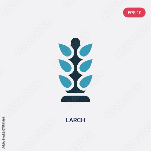 two color larch vector icon from nature concept. isolated blue larch vector sign symbol can be use for web, mobile and logo. eps 10