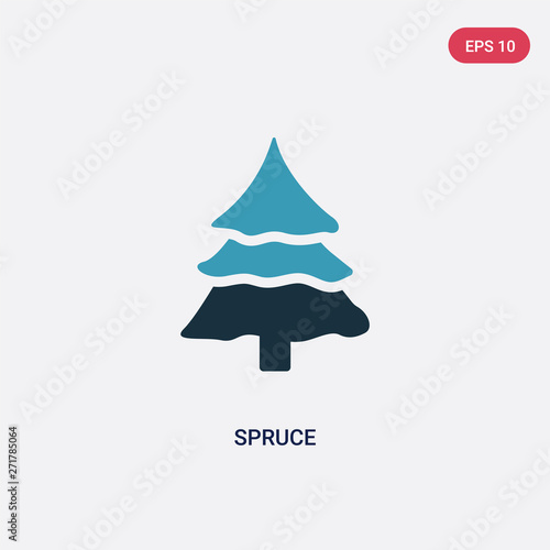 two color spruce vector icon from nature concept. isolated blue spruce vector sign symbol can be use for web, mobile and logo. eps 10