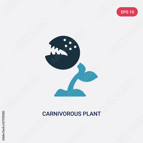 two color carnivorous plant vector icon from nature concept. isolated blue carnivorous plant vector sign symbol can be use for web, mobile and logo. eps 10