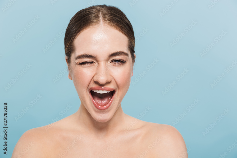 Beauty portrait of an attractive young topless woman Beauty portrait of an attractive young topless woman