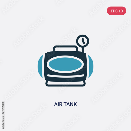two color air tank vector icon from nautical concept. isolated blue air tank vector sign symbol can be use for web, mobile and logo. eps 10